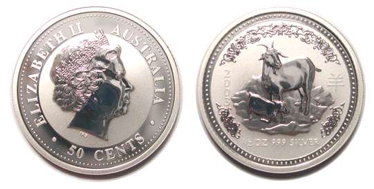 50 центов, Австралия, 2003 г. Серебро